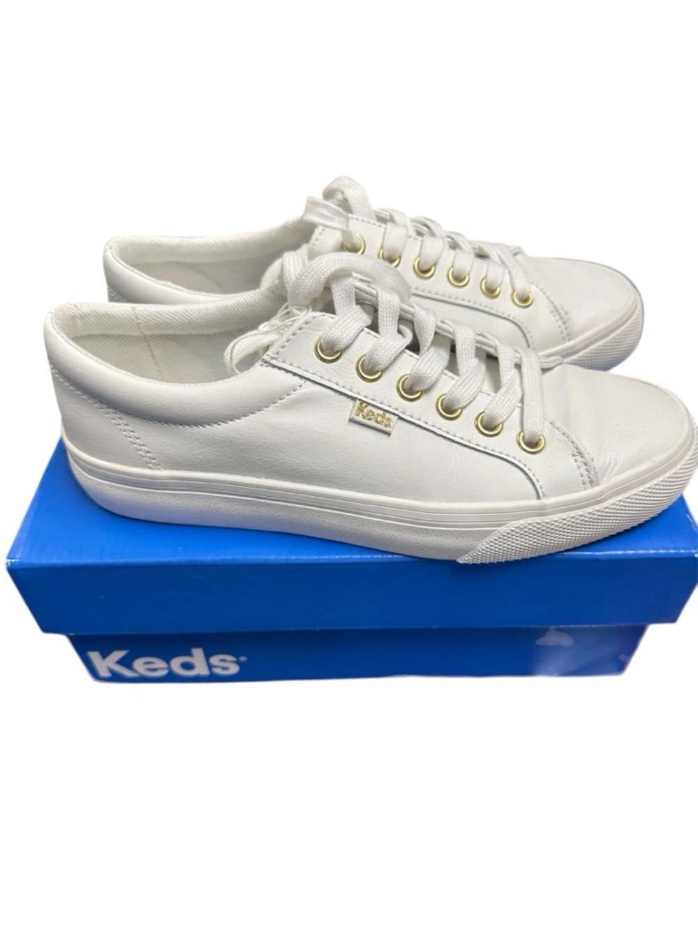 Keds Women’s White Leather Sneakers  Jump Kick